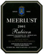Meerlust Rubicon 2001 Front Label