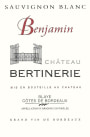 Chateau Bertinerie Benjamin Sauvingon Blanc 2011 Front Label