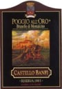Banfi Poggio all Oro Brunello di Montalcino Riserva 1993 Front Label