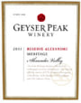Geyser Peak Reserve Alexandre Meritage 2003 Front Label