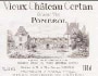 Vieux Chateau Certan  1982 Front Label