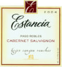 Estancia Cabernet Sauvignon 2004 Front Label