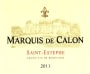 Chateau Calon-Segur Le Marquis de Calon-Segur 2011 Front Label