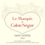 Chateau Calon-Segur Le Marquis de Calon-Segur 2014 Front Label