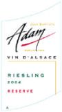 Jean-Baptiste Adam Reserve Riesling 2004 Front Label