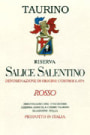 Taurino Salice Salentino Riserva 2004 Front Label