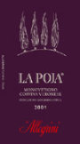 Allegrini La Poja 2001 Front Label