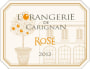 Chateau Carignan L'Orangerie de Carignan Rose 2012 Front Label