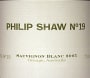 Philip Shaw No. 19 Sauvignon Blanc 2005 Front Label