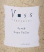 Voss Vineyards Syrah 2003 Front Label