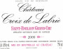 Croix de Labrie  2009 Front Label