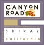 Canyon Road Shiraz 2004 Front Label