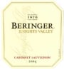 Beringer Knights Valley Cabernet Sauvignon 2004 Front Label