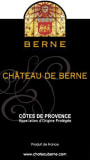 Chateau De Berne Cotes de Provence Rose 2013 Front Label
