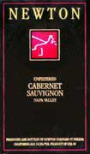 Newton Unfiltered Cabernet Sauvignon 2002 Front Label