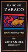 Rancho Zabaco Heritage Vines Zinfandel 2004 Front Label