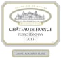Chateau de France Blanc 2013 Front Label