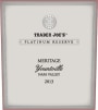 Trader Joe's Yountville Platinum Reserve Meritage 2013 Front Label