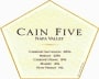 Cain Five 2002 Front Label