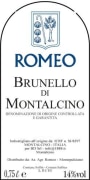 Massimo Romeo Romeo Brunello di Montalcino 2011 Front Label