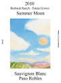 Burbank Ranch Summer Moon Sauvignon Blanc 2010 Front Label