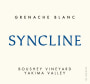 Syncline Boushey Vineyard Grenache Blanc 2014 Front Label