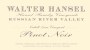 Walter Hansel Cahill Lane Vineyard Pinot Noir 2008 Front Label