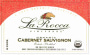 La Rocca Vineyards Organic Cabernet Sauvignon 2014 Front Label