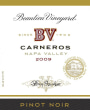 Beaulieu Vineyard Carneros Pinot Noir 2009 Front Label