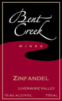 Bent Creek Winery Zinfandel 2014 Front Label