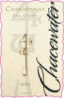 Chacewater Winery Chardonnay 2012 Front Label