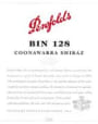 Penfolds Bin 128 Coonawarra Shiraz 2004 Front Label