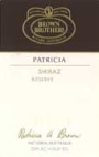 Brown Brothers Patricia Reserve Shiraz 2002 Front Label