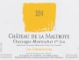 Chateau de la Maltroye Chassagne Montrachet Premier Cru Les Chenevottes 2014 Front Label