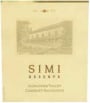 Simi Reserve Cabernet Sauvignon 2003 Front Label
