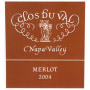 Clos du Val Merlot 2004 Front Label