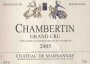 Chateau de Marsannay Chambertin Grand Cru 2005 Front Label