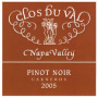 Clos du Val Carneros Estate Pinot Noir 2005 Front Label