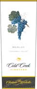 Chateau Ste. Michelle Cold Creek Vineyard Merlot 2004 Front Label