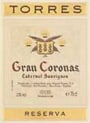 Familia Torres Gran Coronas Cabernet Sauvignon 2003 Front Label