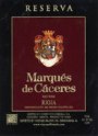 Marques de Caceres Rioja Reserva 2001 Front Label