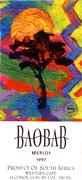 Baobab Merlot 1997 Front Label