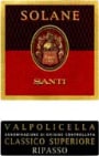 Santi Valpolicella Solane 2002 Front Label