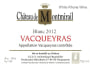 Chateau de Montmirail Montmirail  Blanc 2012 Front Label