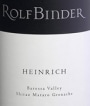 Rolf Binder Heinrich 2004 Front Label