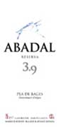 Masies d'Avinyo Abadal Reserva 3.9 2001 Front Label
