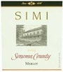 Simi Merlot 2004 Front Label