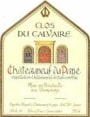 Dom. du Pere Pape Clos du Calvaire Chateauneuf-du-Pape 2000 Front Label