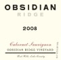 Tricycle Wine Company Obsidian Ridge Cabernet Sauvignon 2008 Front Label