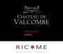 Chateau Valcombe Garance Syrah 2010 Front Label